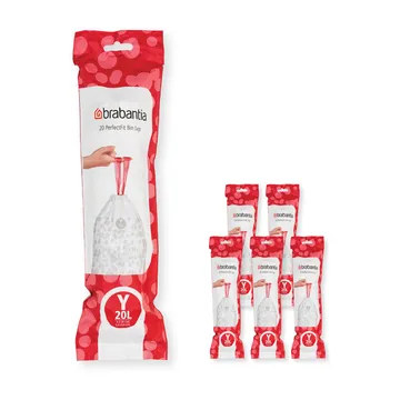 Brabantia PerfectFit worki na śmieci 120 sztuk - Model Y, 20 L - Brabantia