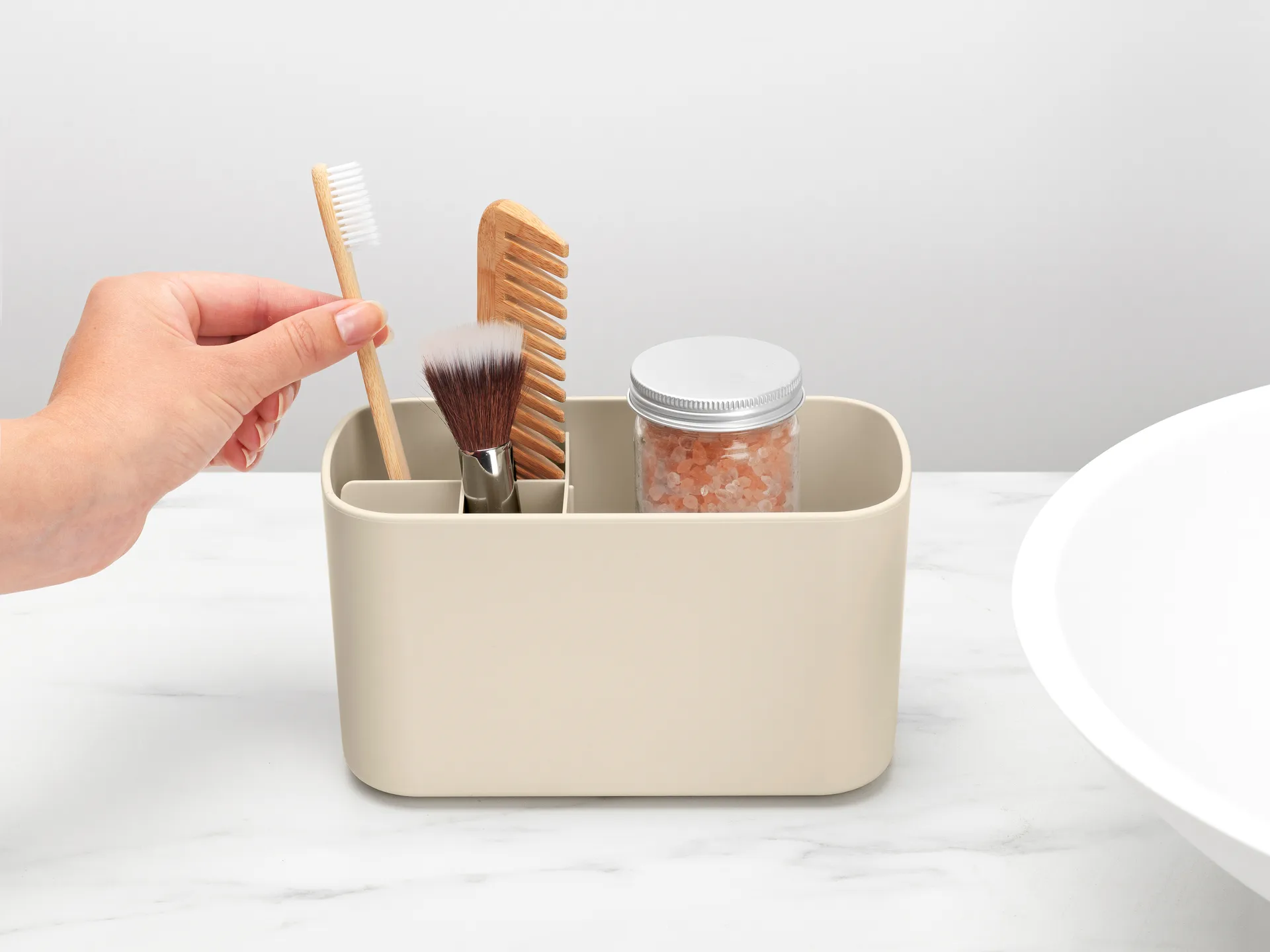 Brabantia ReNew organizator umywalkowy, Soft Beige Brabantia