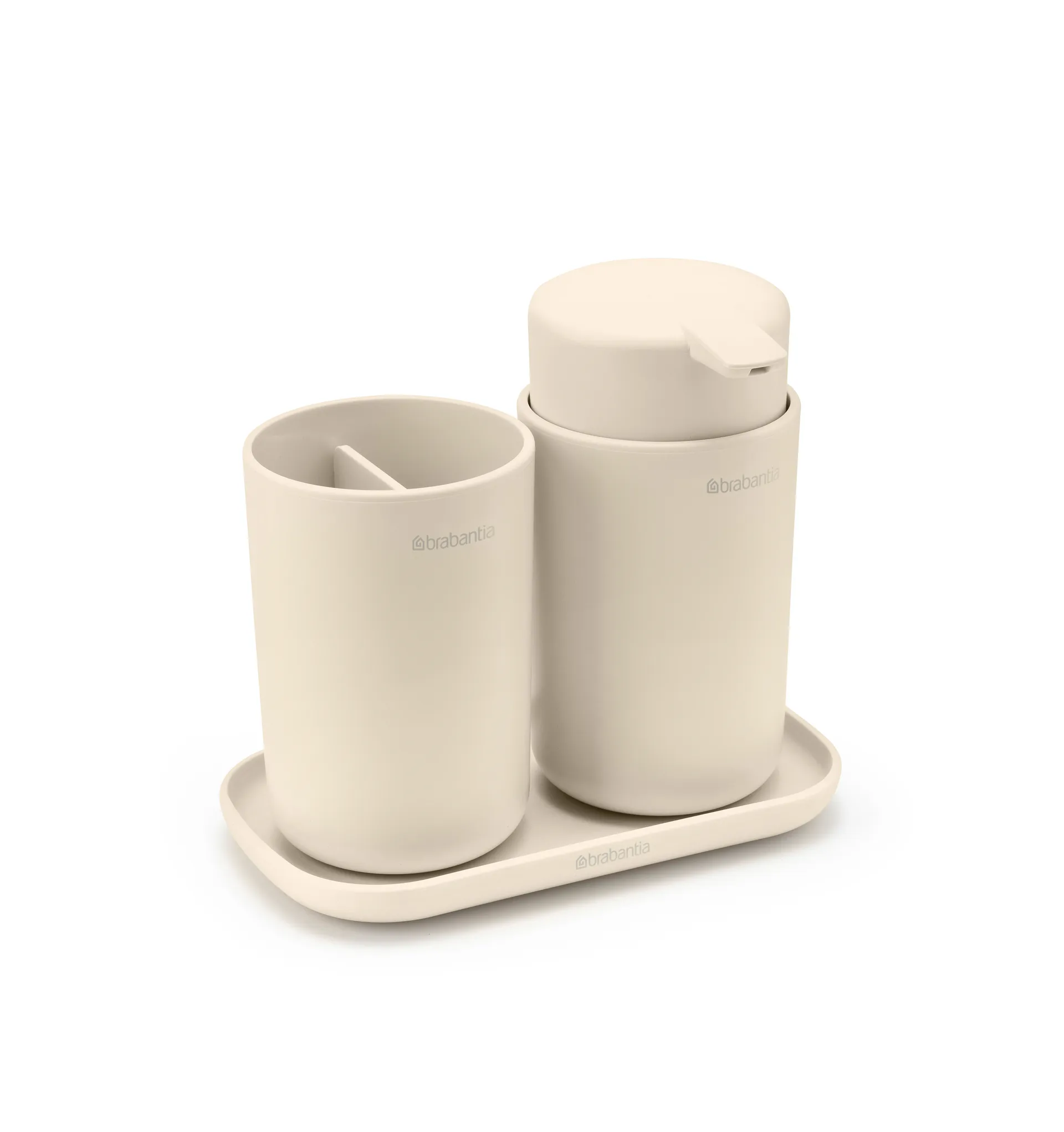 Brabantia ReNew zestaw umywalkowy 3 szt., Soft Beige Brabantia