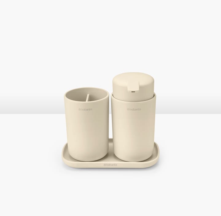 Brabantia ReNew zestaw umywalkowy 3 szt. - Soft Beige - Brabantia