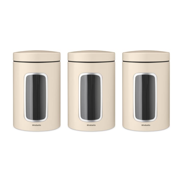 Brabantia słoik do przechowywania 1,4 litra 3-pak, Soft beige Brabantia
