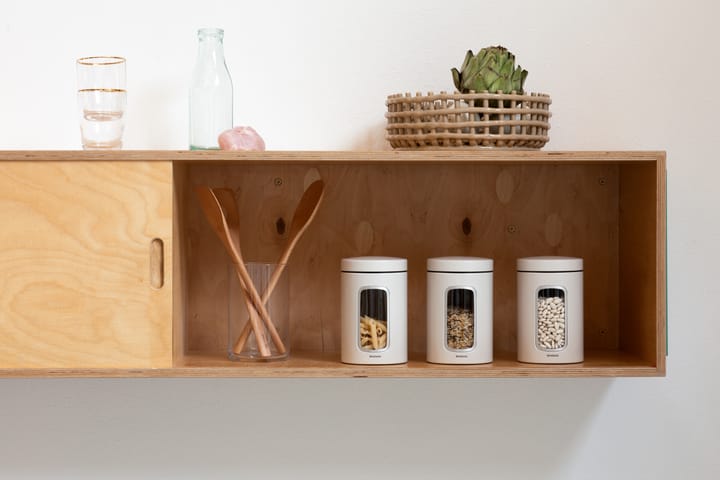 Brabantia słoik do przechowywania 1,4 litra 3-pak, Soft beige Brabantia
