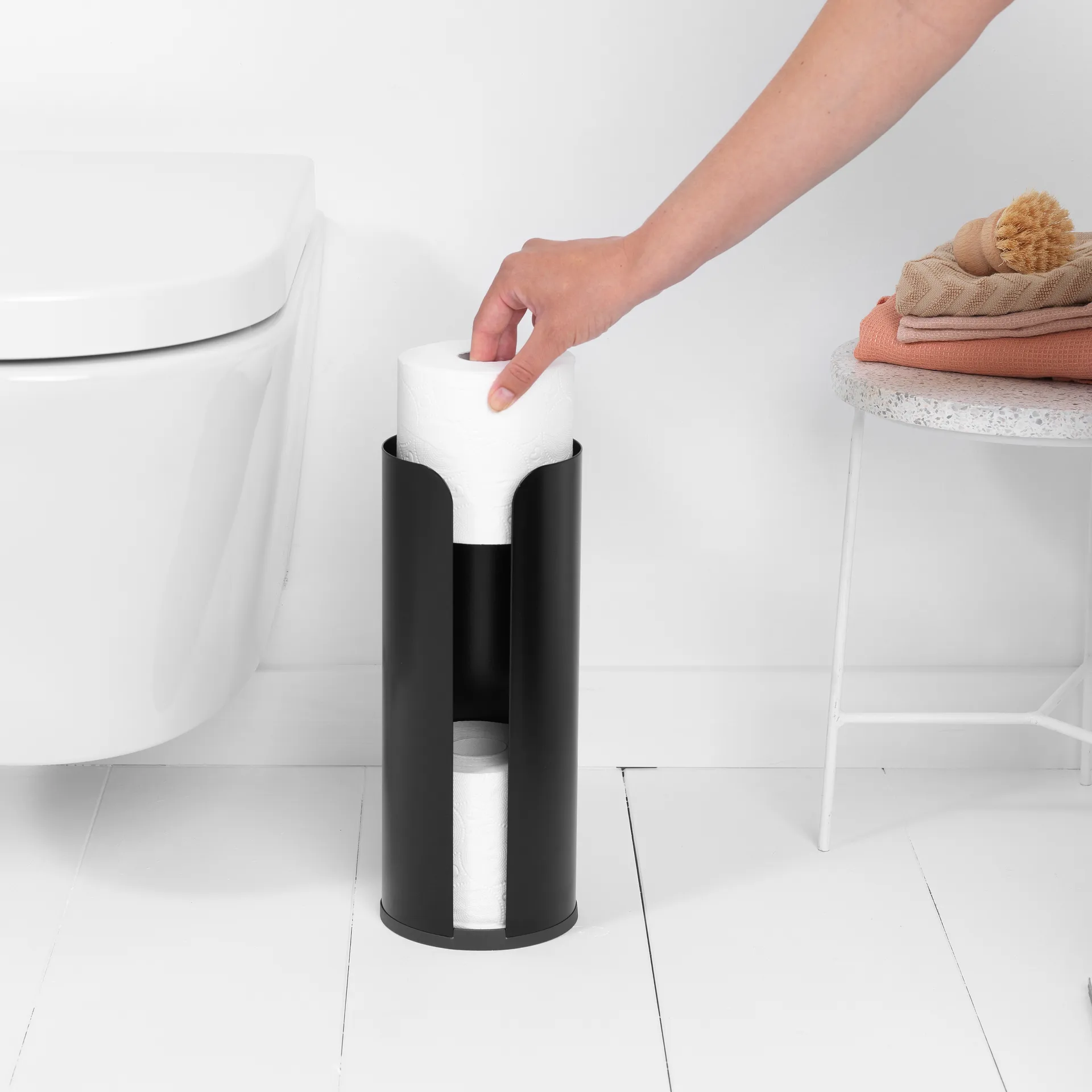 Brabantia uchwyt na papier toaletowy (na 3 rolki), Matt black Brabantia