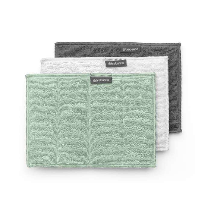 Gąbka do czyszczenia z mikrofibry Sinkside, 3-pak - Jade green - Brabantia