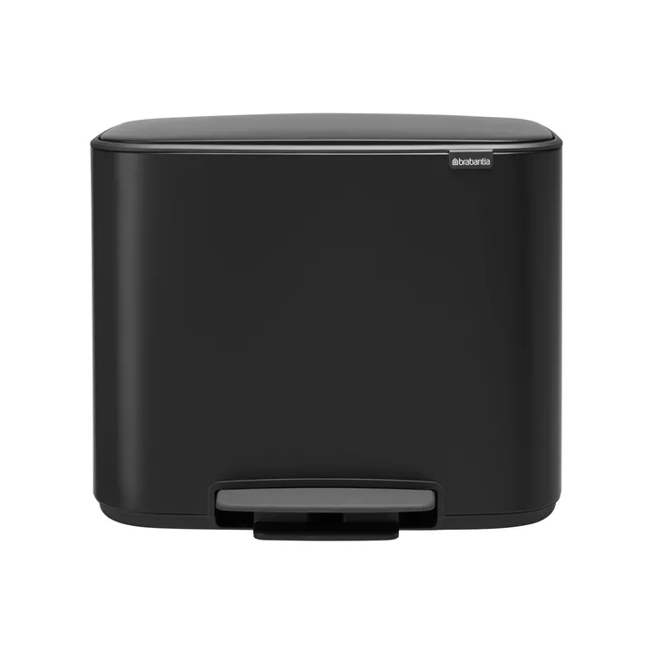 Kosz Bo pedałowy 3x11 l - Matowa czerń - Brabantia