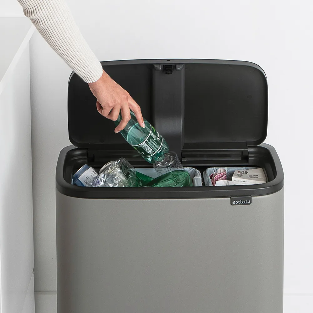 Kosz Bo Touch Bin 11+23 l, Mineral concrete grey Brabantia
