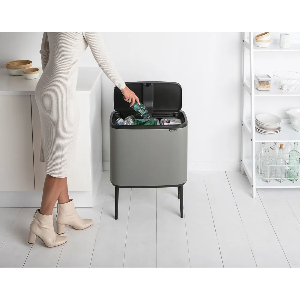 Kosz Bo Touch Bin 11+23 l, Mineral concrete grey Brabantia