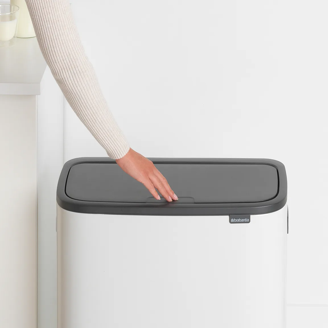 Kosz Bo Touch Bin 2x30 L, Biały Brabantia