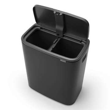 Kosz Bo Touch Bin 2x30 L - Matowa czerń - Brabantia