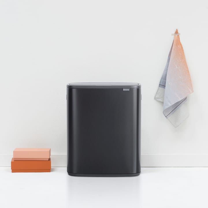 Kosz Bo Touch Bin 2x30 L, Matowa czerń Brabantia