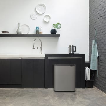 Kosz Bo Touch Bin 2x30 L - Mineral concrete grey - Brabantia