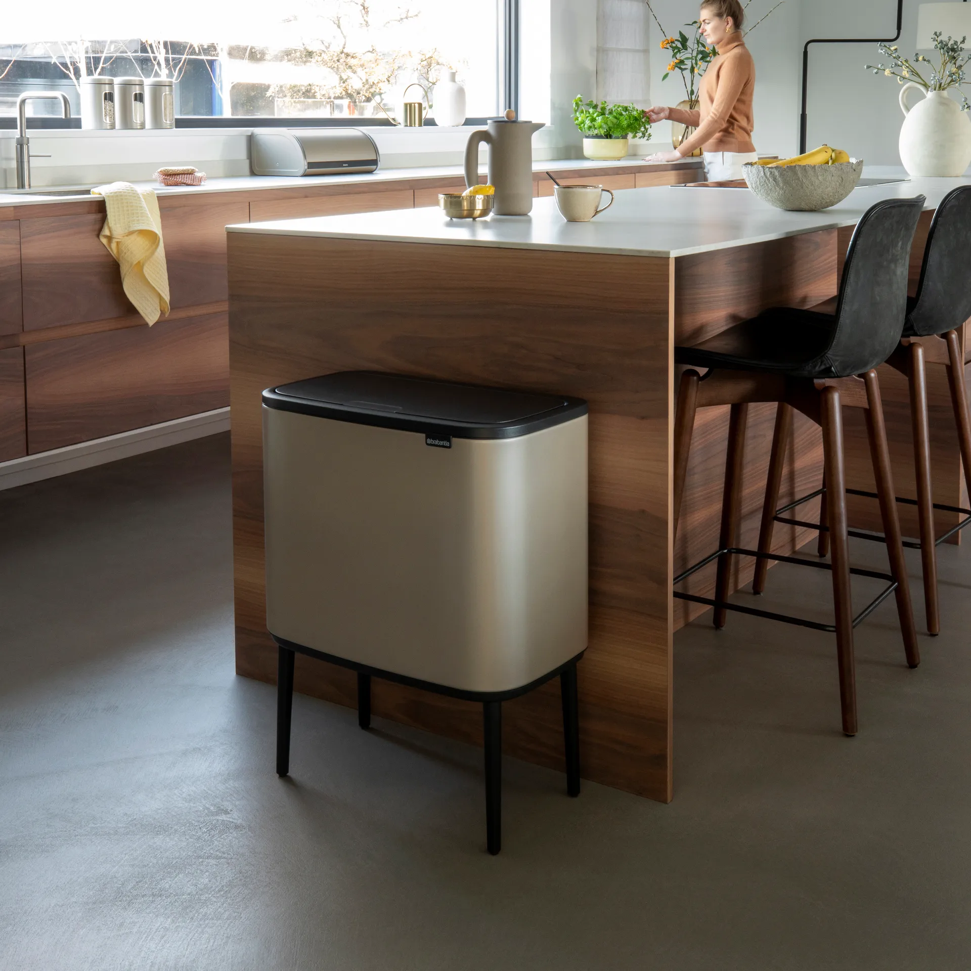 Kosz Bo Touch Bin 36 l, Metallic Gold Brabantia