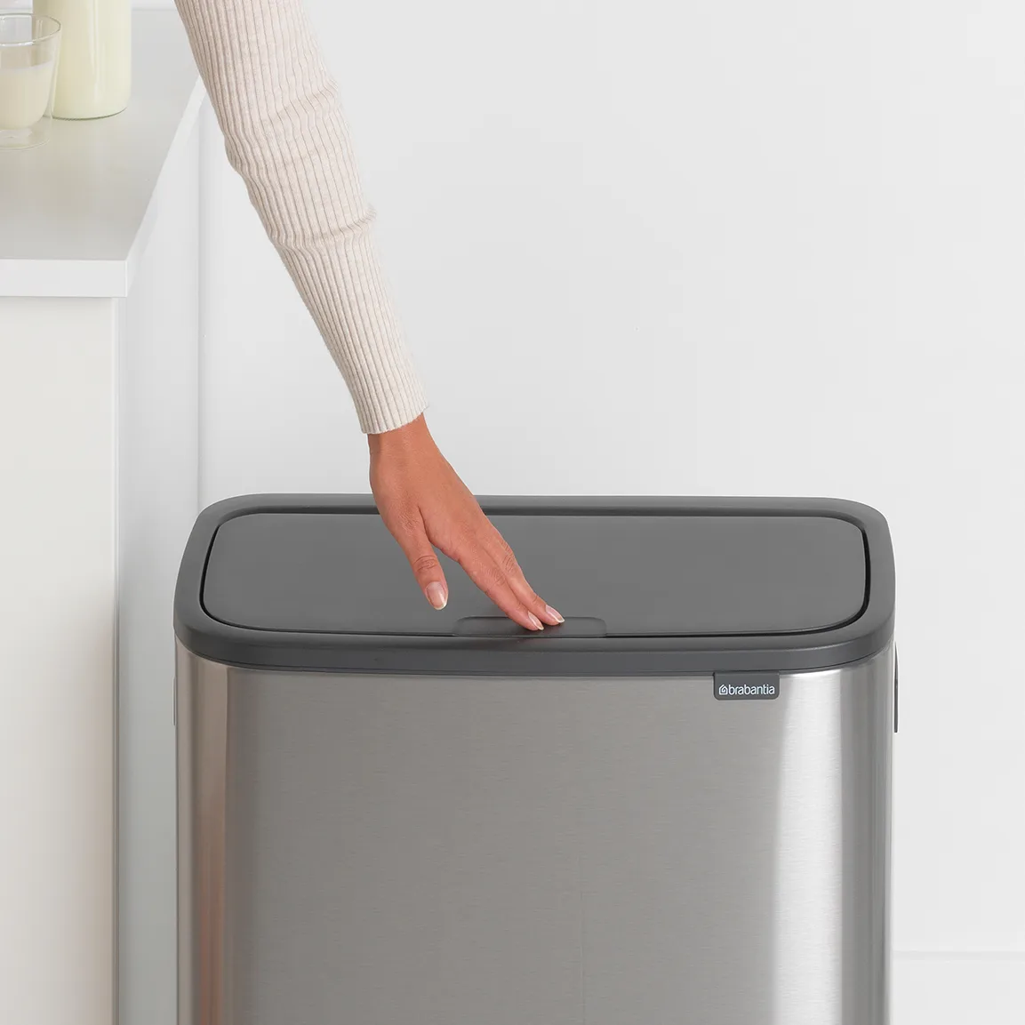 Kosz Bo Touch Bin 60 L, Stal matowa szczotkowana Brabantia