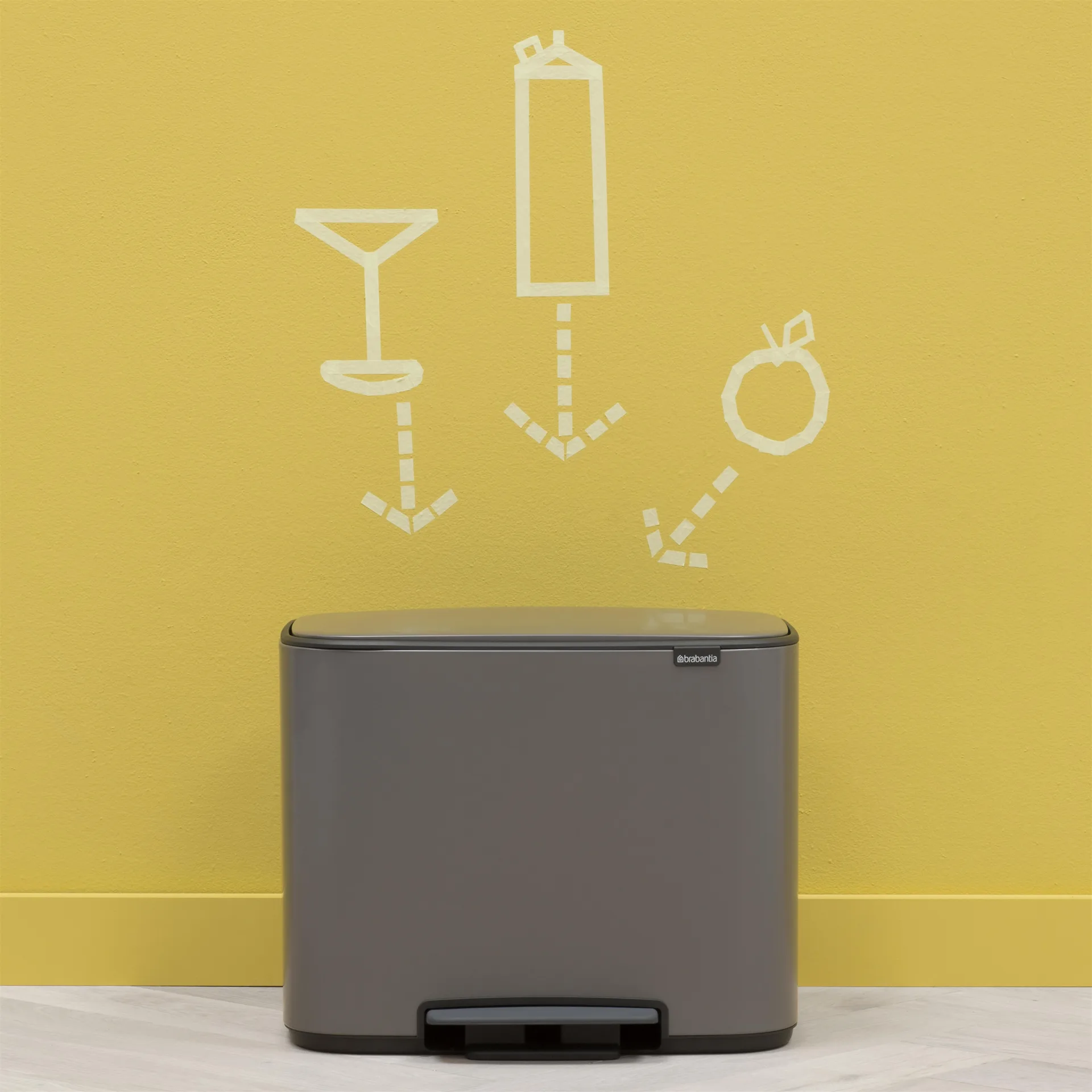 Kosz Bo z pedałem 36 l, platinum Brabantia