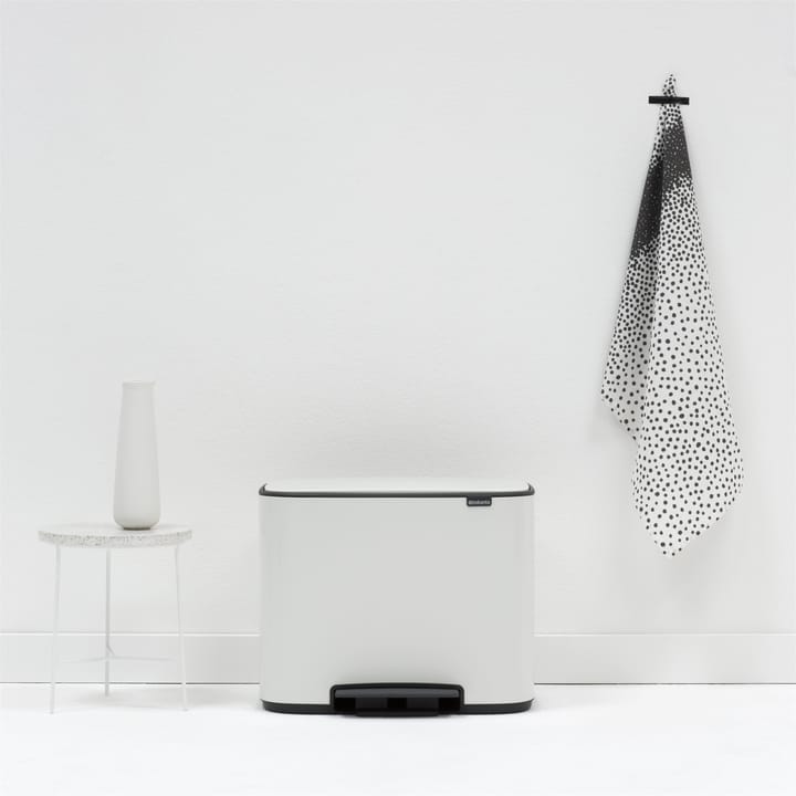 Kosz Bo z pedałem 3x11 l, biały Brabantia