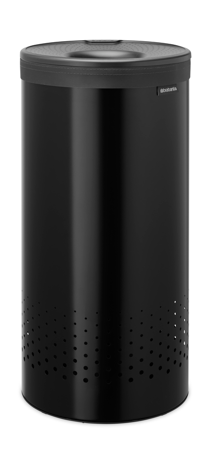 Brabantia Kosz na pranie Brabantia z plastikową pokrywką 35 L Czarny matowy
