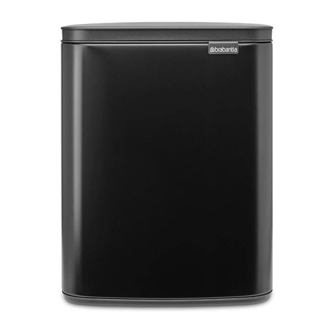 Brabantia Kosz na śmieci Bo 12 L Matte black | Skandynawski Design | Kosze na pranie | Szary