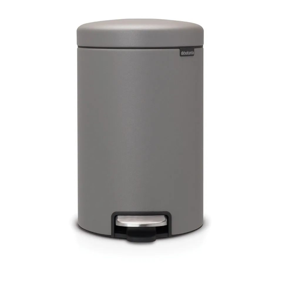 Kosz na śmieci New Icon 12 l, Mineral concrete grey (szary) Brabantia