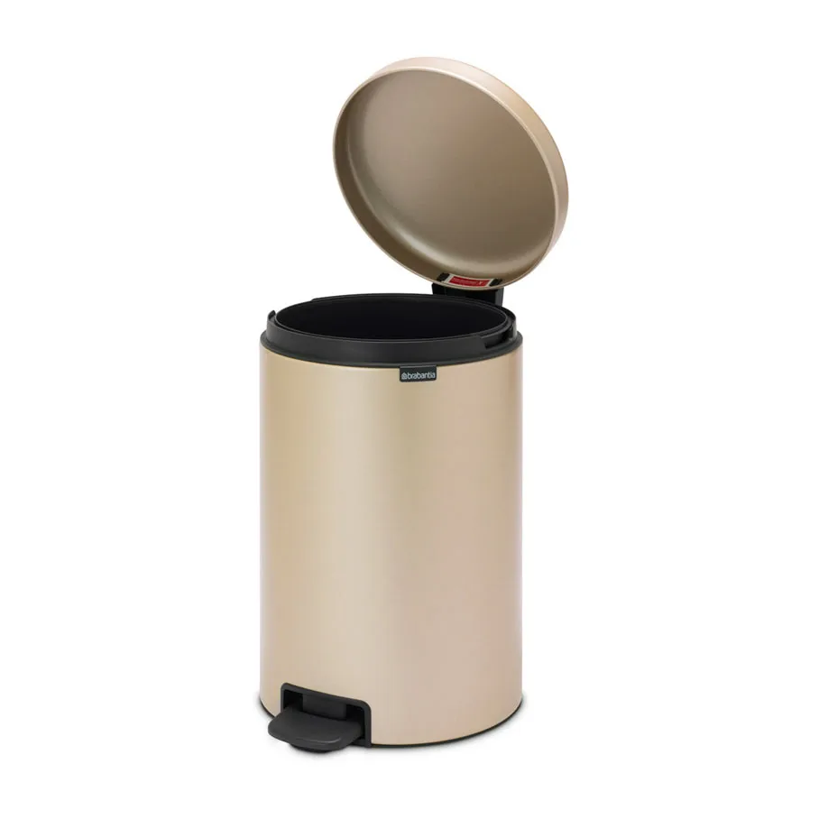 Kosz na śmieci New Icon 20 l, Metallic Gold Brabantia