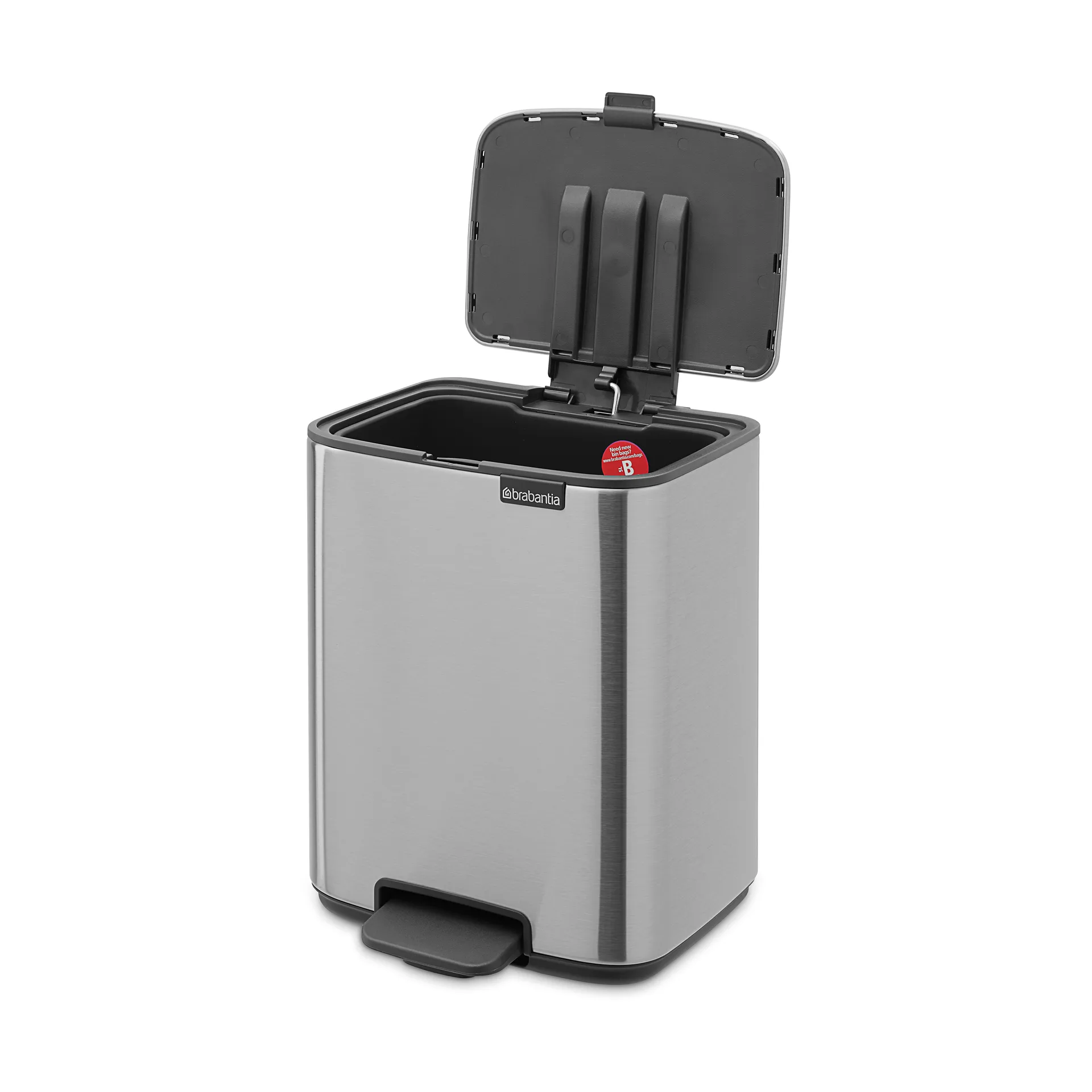 Kosz pedałowy  Bo 7 l, Matt Steel Fingerprint Proof Brabantia
