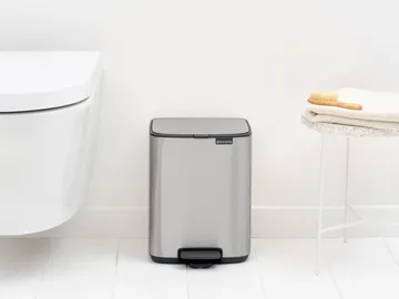 Kosz pedałowy  Bo 7 l - Matt Steel Fingerprint Proof - Brabantia