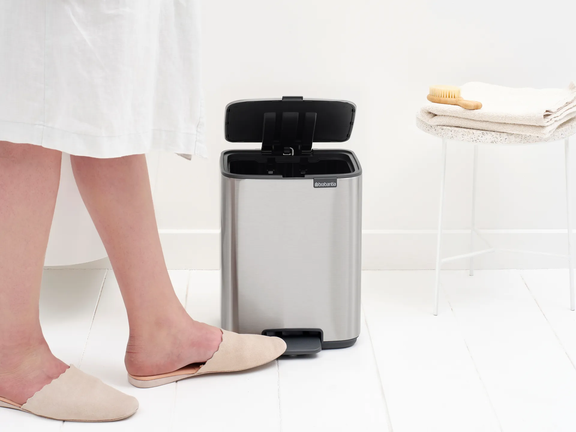 Kosz pedałowy  Bo 7 l, Matt Steel Fingerprint Proof Brabantia