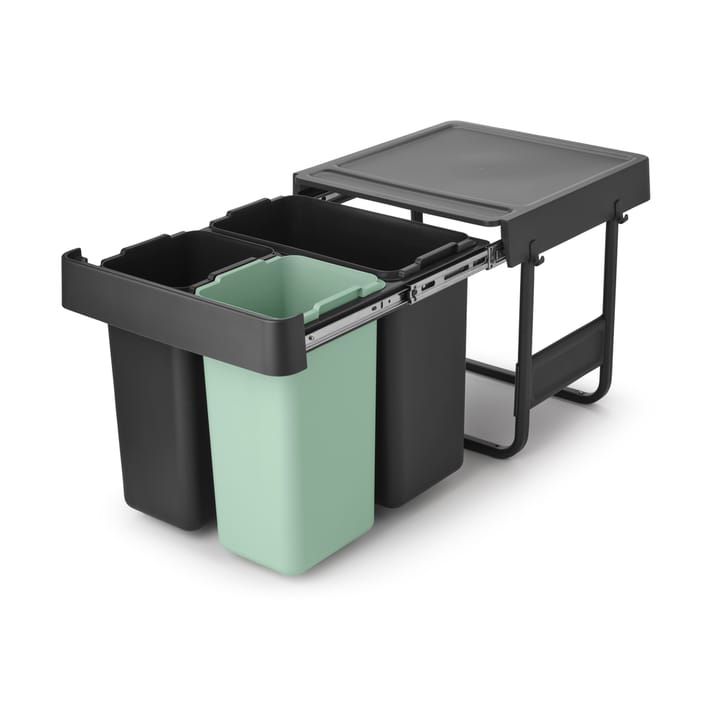 Kosze na śmieci do zabudowy Sort&Go, 10+10+20 L, Ciemnoszare Brabantia