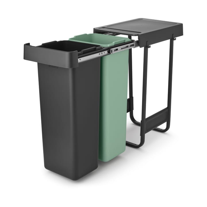 Kosze na śmieci do zabudowy Sort&Go, 2x30 L, Ciemnoszare Brabantia