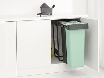 Kosze na śmieci do zabudowy Sort&Go, 2x30 L - Ciemnoszare - Brabantia