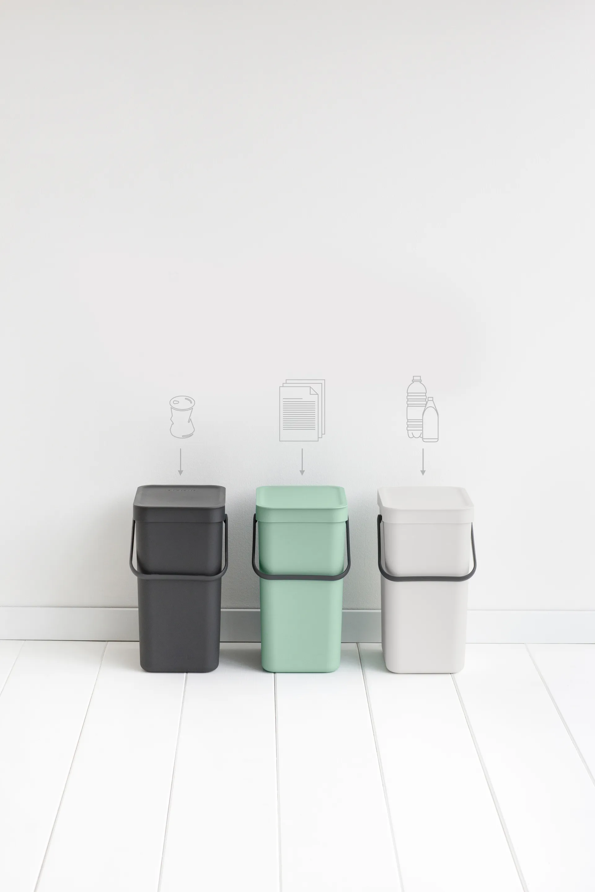 Kubełek na odpady Sort & Go 12 L, Jade green Brabantia