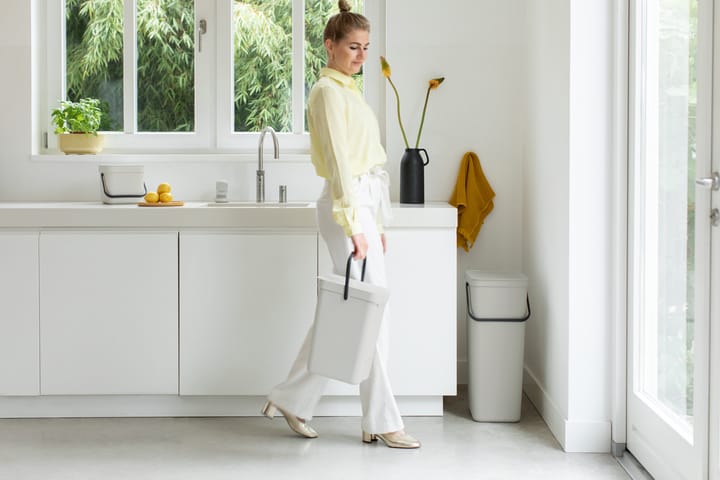 Kubełek na odpady Sort & Go 12 L, Jasnoszary Brabantia