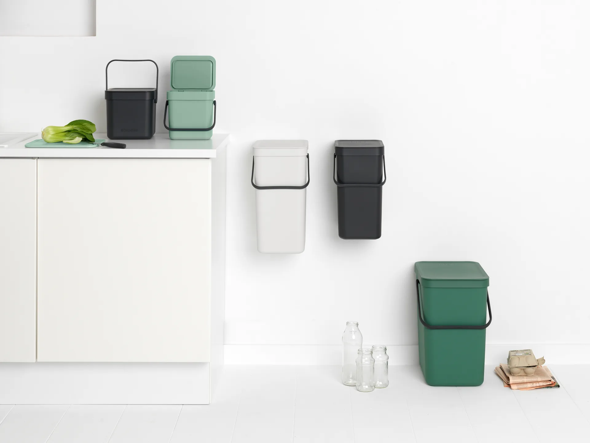 Kubełek na odpady Sort & Go 3 L, Jade green Brabantia