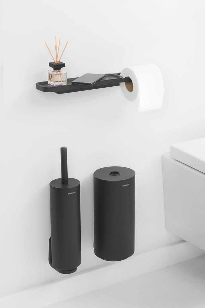 MindSet Uchwyt na papier toaletowy z półką, Mineral Infinite Grey Brabantia