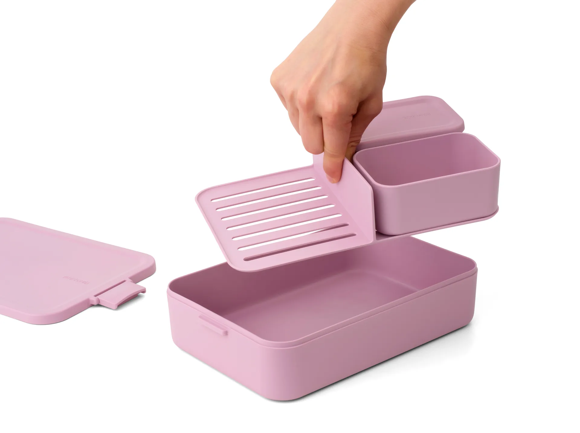 Pojemnik bento na żywność duży, Make & Take 2 L, Lilac Pink Brabantia