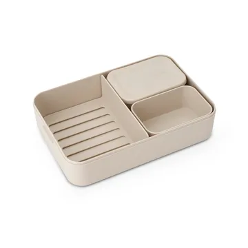 Pojemnik bento na żywność duży, Make & Take 2 L - Soft Beige - Brabantia
