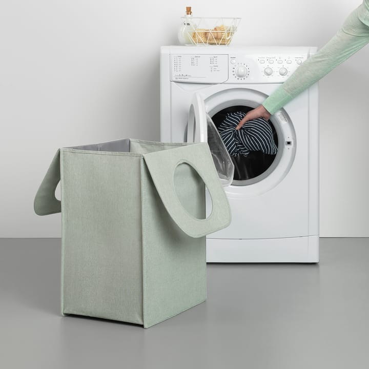 Prostokątny kosz tekstylny na bieliznę Brabantia 55 litrów, zielony Brabantia