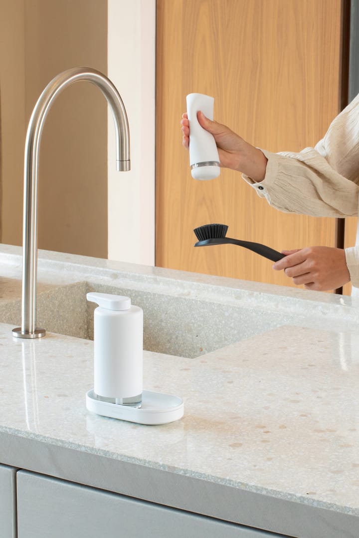 SinkStyle zestaw pompka do mydła/dozownik detergentu, Mineral Fresh White Brabantia