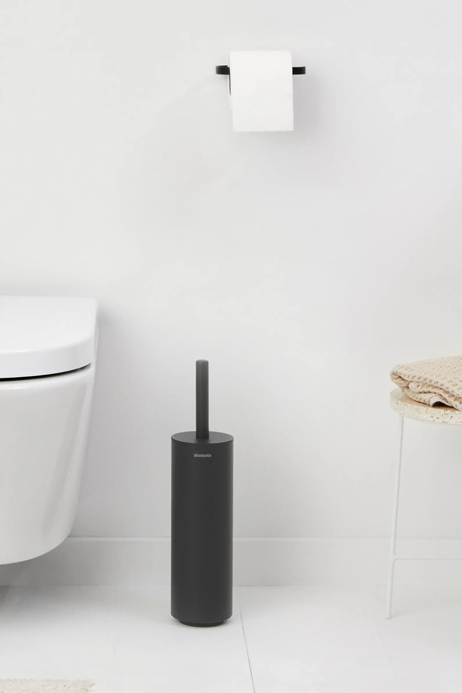 Szczotka do WC z uchwytem MindSet, Mineral Infinite Grey, silicone Brabantia