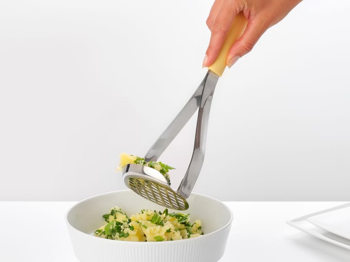 TASTY+ tłuczek do ziemniaków i łyżka, 2 części, Vanilla Yellow Brabantia