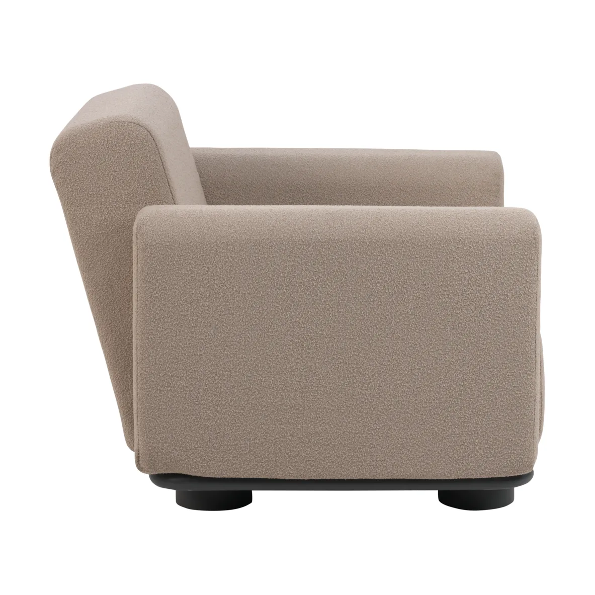 Fotel Bolster, Antracyt-teddy beige Brafab