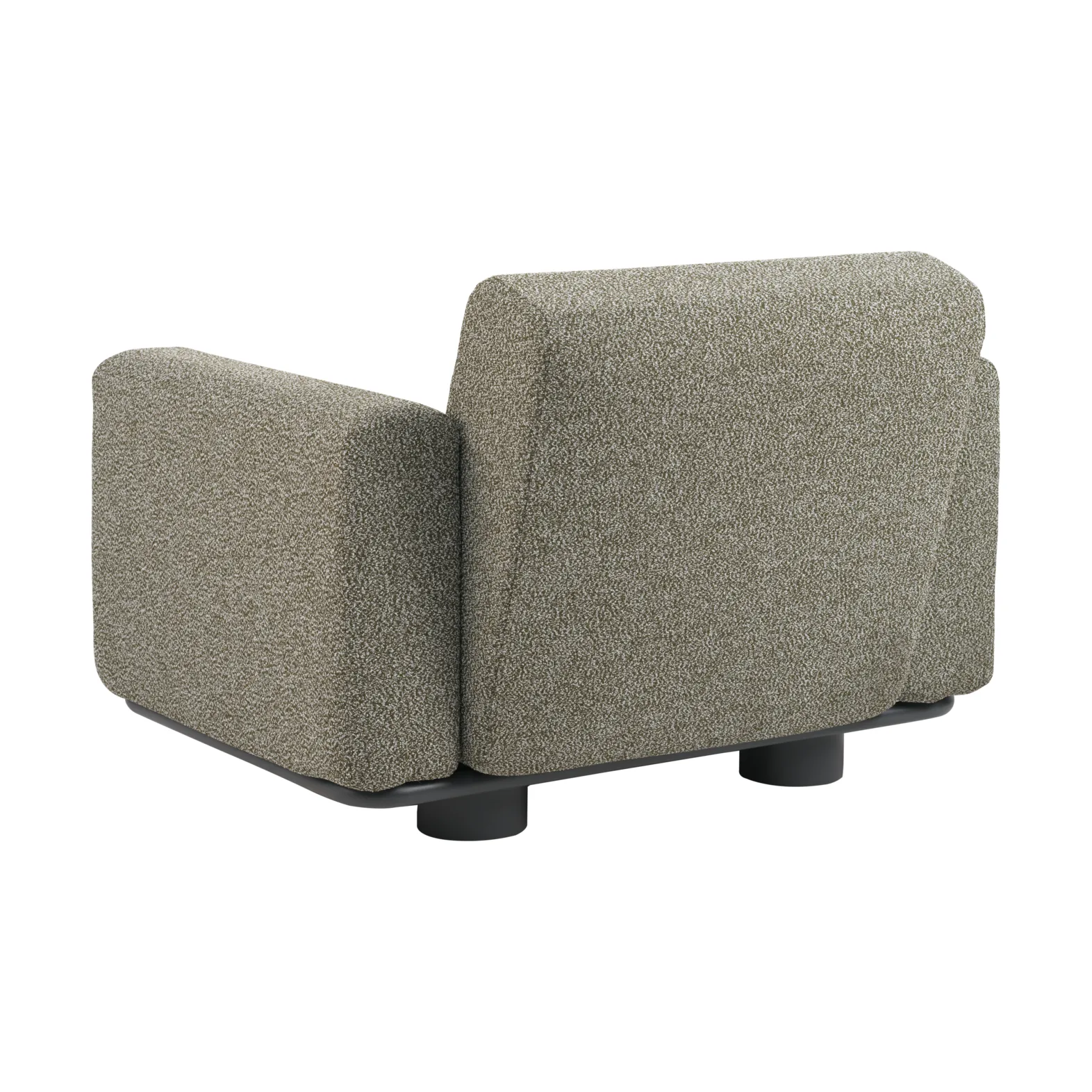 Fotel Bolster, Antracyt-teddy verde Brafab