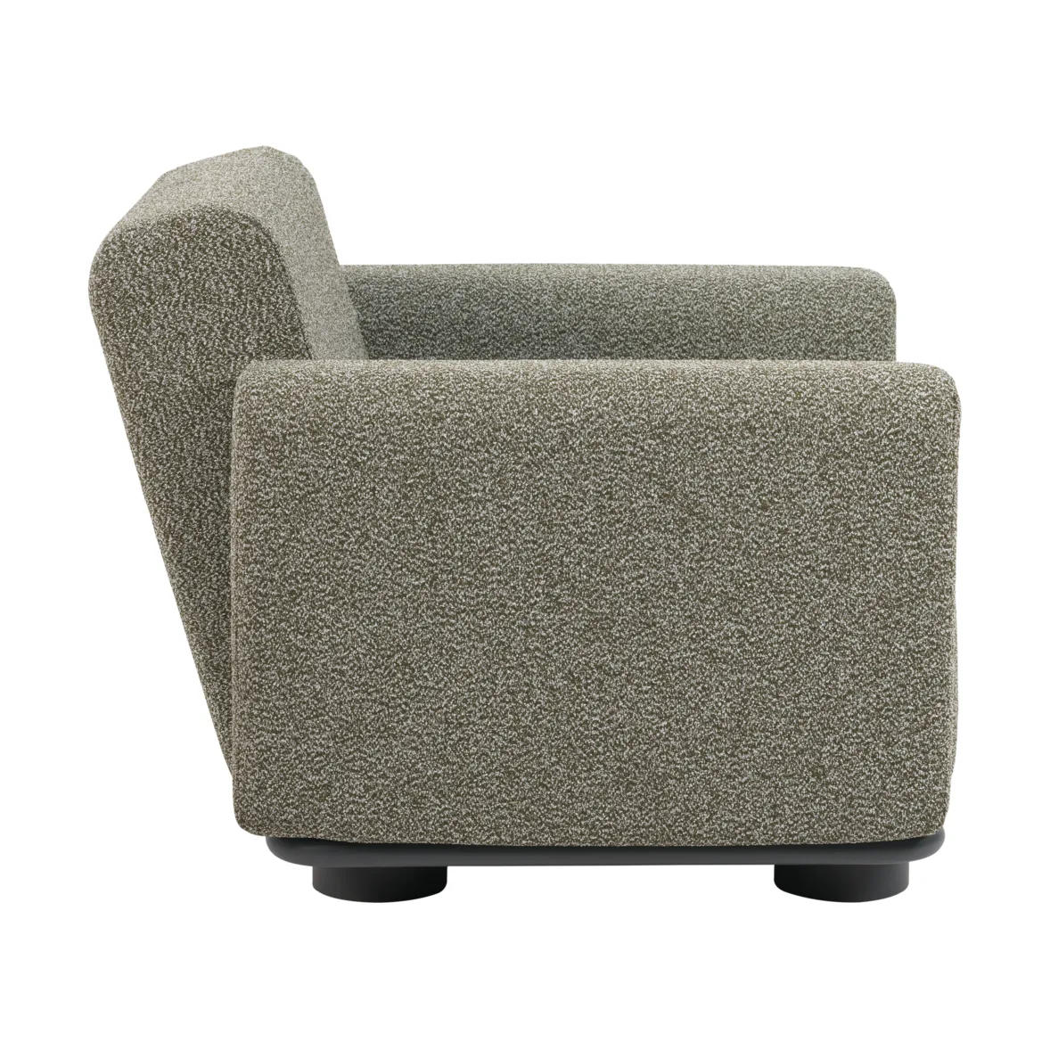 Fotel Bolster, Antracyt-teddy verde Brafab