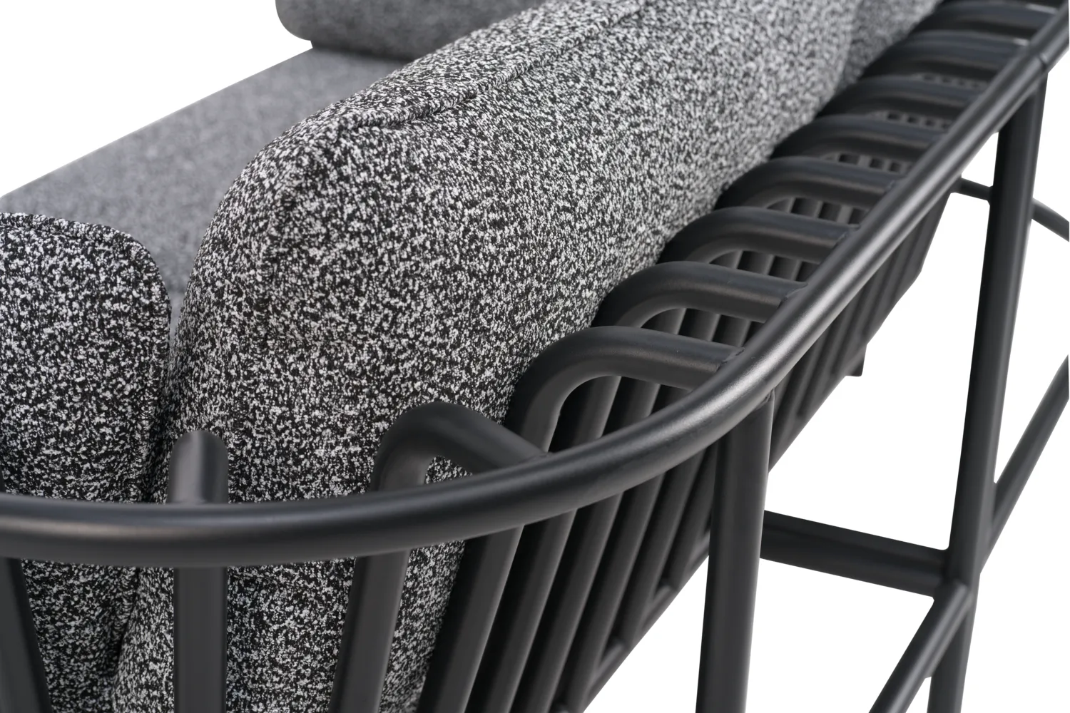 Fotel Collier, Czarny-teddy ant Brafab