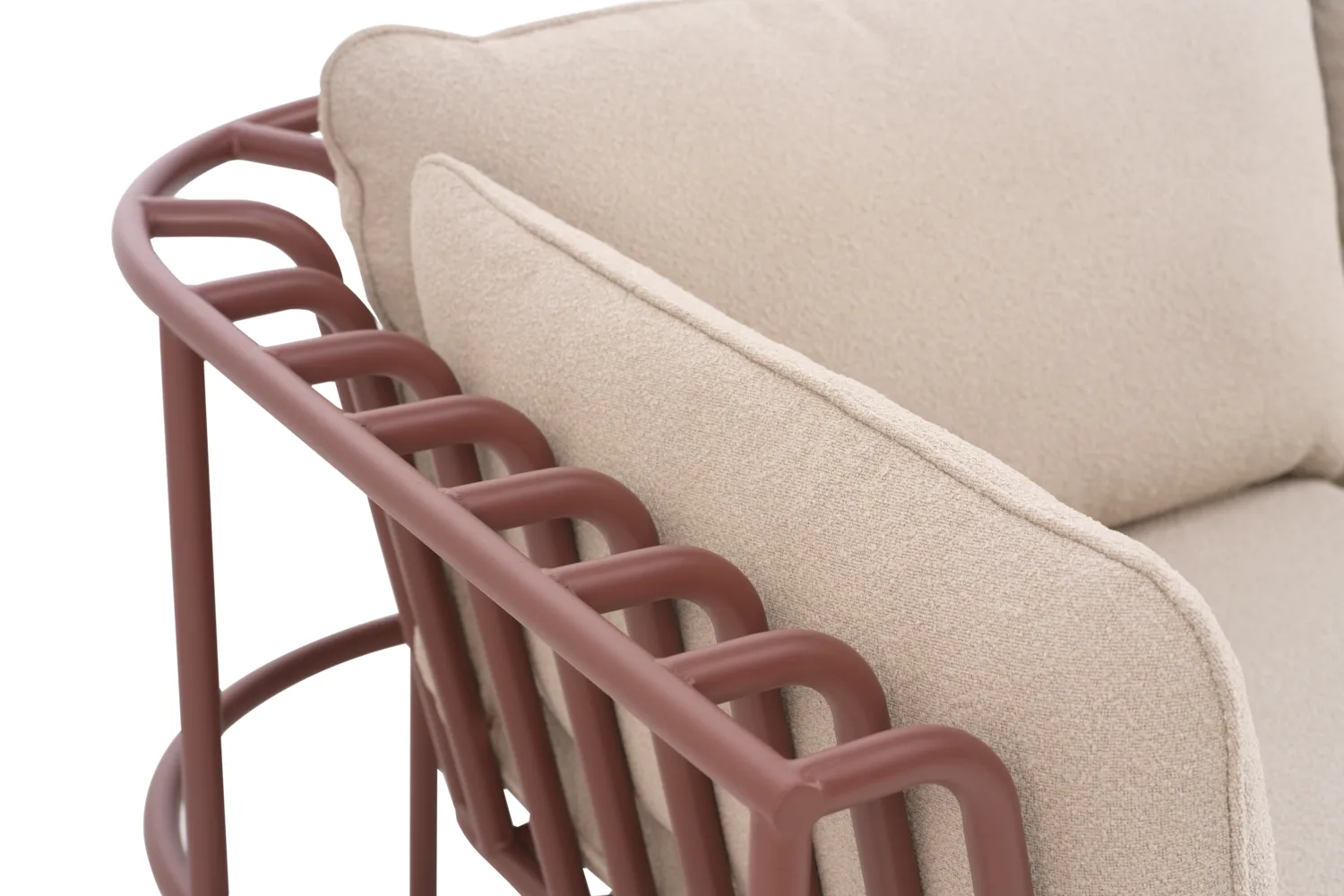 Fotel Collier, Zin red-teddy beige Brafab