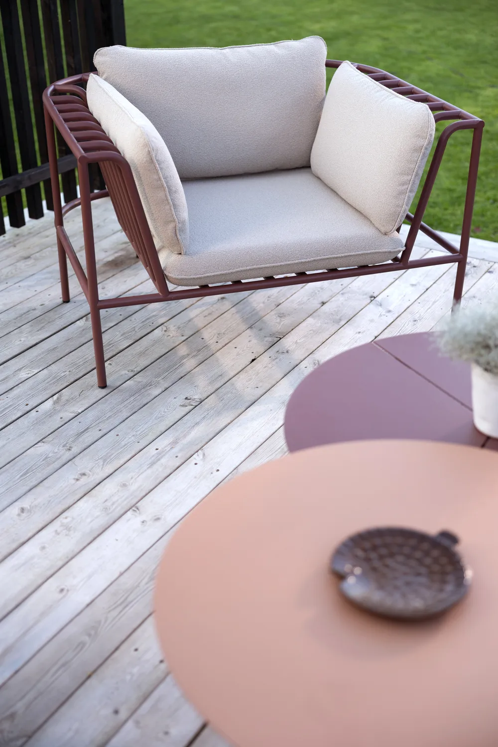 Fotel Collier, Zin red-teddy beige Brafab