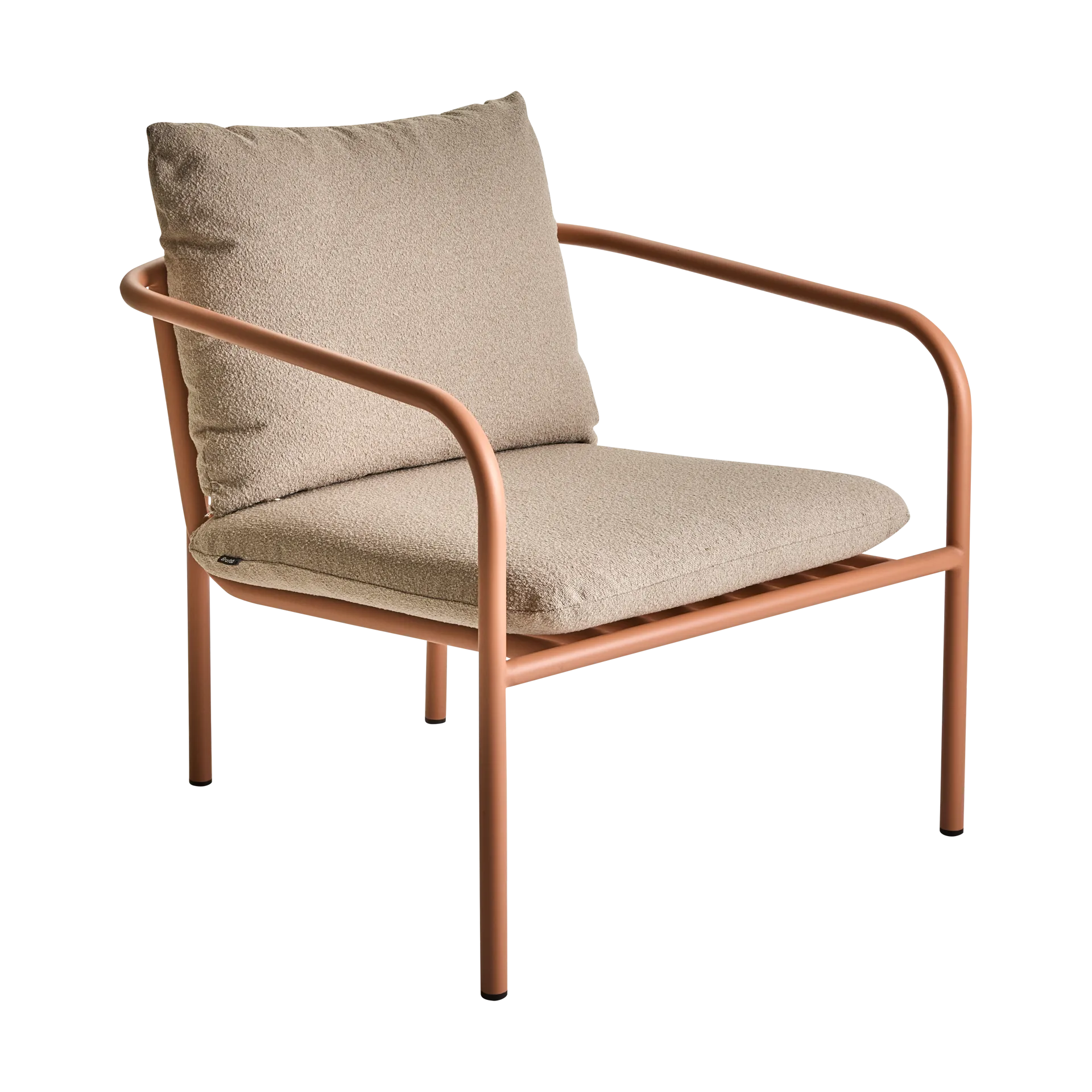 Fotel lounge Bendt, Teddy beige-peach Brafab