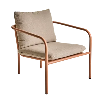 Fotel lounge Bendt - Teddy beige-peach - Brafab