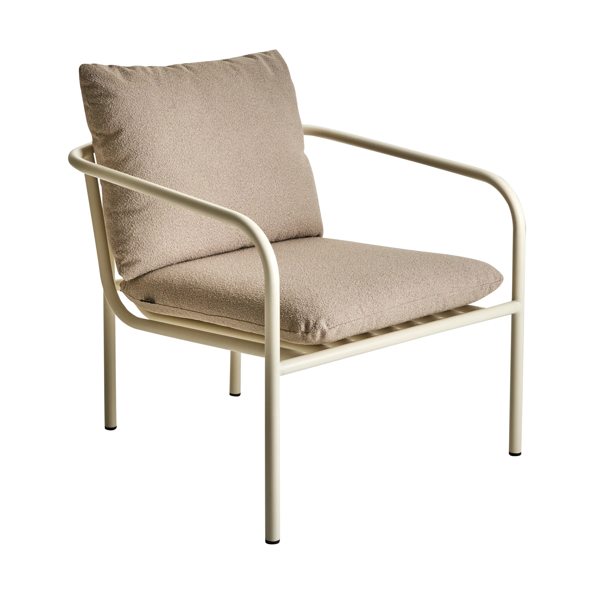 Fotel lounge Bendt, Teddy beige-pearl white Brafab