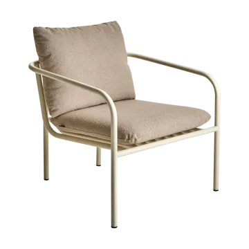 Fotel lounge Bendt - Teddy beige-pearl white - Brafab