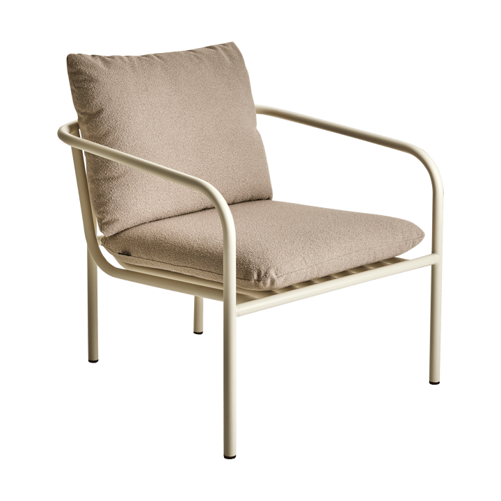 Fotel lounge Bendt - Teddy beige-pearl white - Brafab